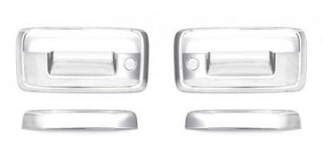 Picture of AVS 15-18 Chevy Silverado 1500 (w/o Rear Camera) Tailgate Handle Cover 2pc - Chrome
