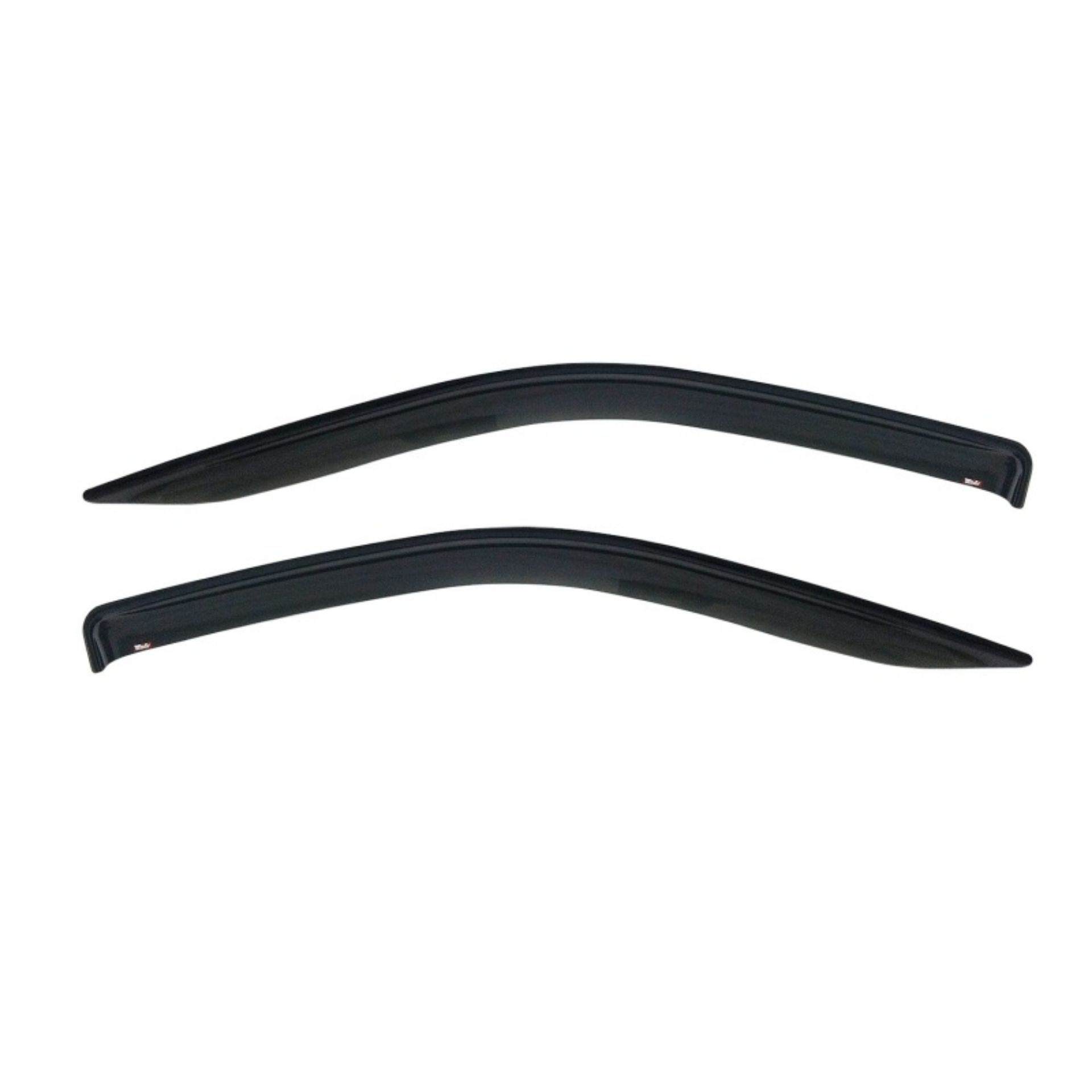 Picture of Westin 2002-2008 Dodge Ram Quad Cab Wade Slim Wind Deflector 2pc - Smoke