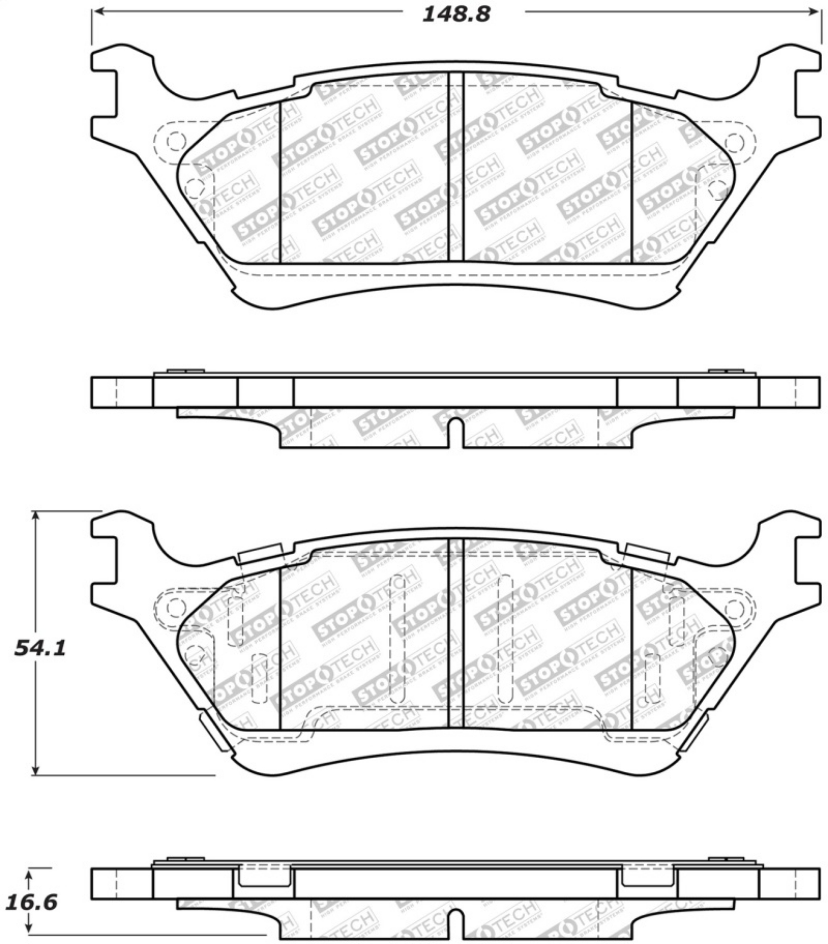 Picture of StopTech Street Select Brake Pads - Front/Rear