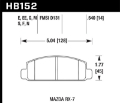 Picture of Hawk 84-91 Mazda RX-7 (4 Lug Models) Blue 42 Front Brake Pads