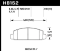 Picture of Hawk 84-91 Mazda RX-7 (4 Lug Models) Blue 42 Front Brake Pads