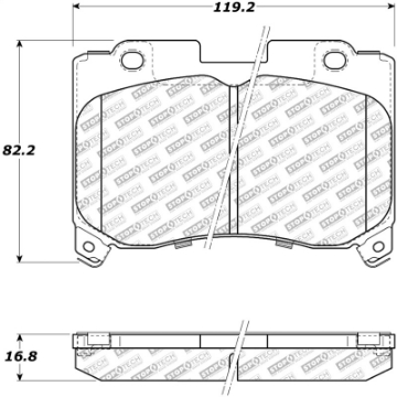 Picture of StopTech 93-98 Toyota Supra Street Performance Front Brake Pads