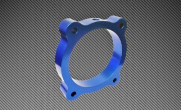 Picture of Torque Solution Throttle Body Spacer (Blue): Hyundai Genesis V6 3.8L 2013+