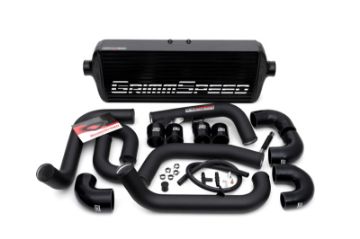 Picture of GrimmSpeed 2008-2014 Subaru STI Front Mount Intercooler Kit Black Core / Black Pipe