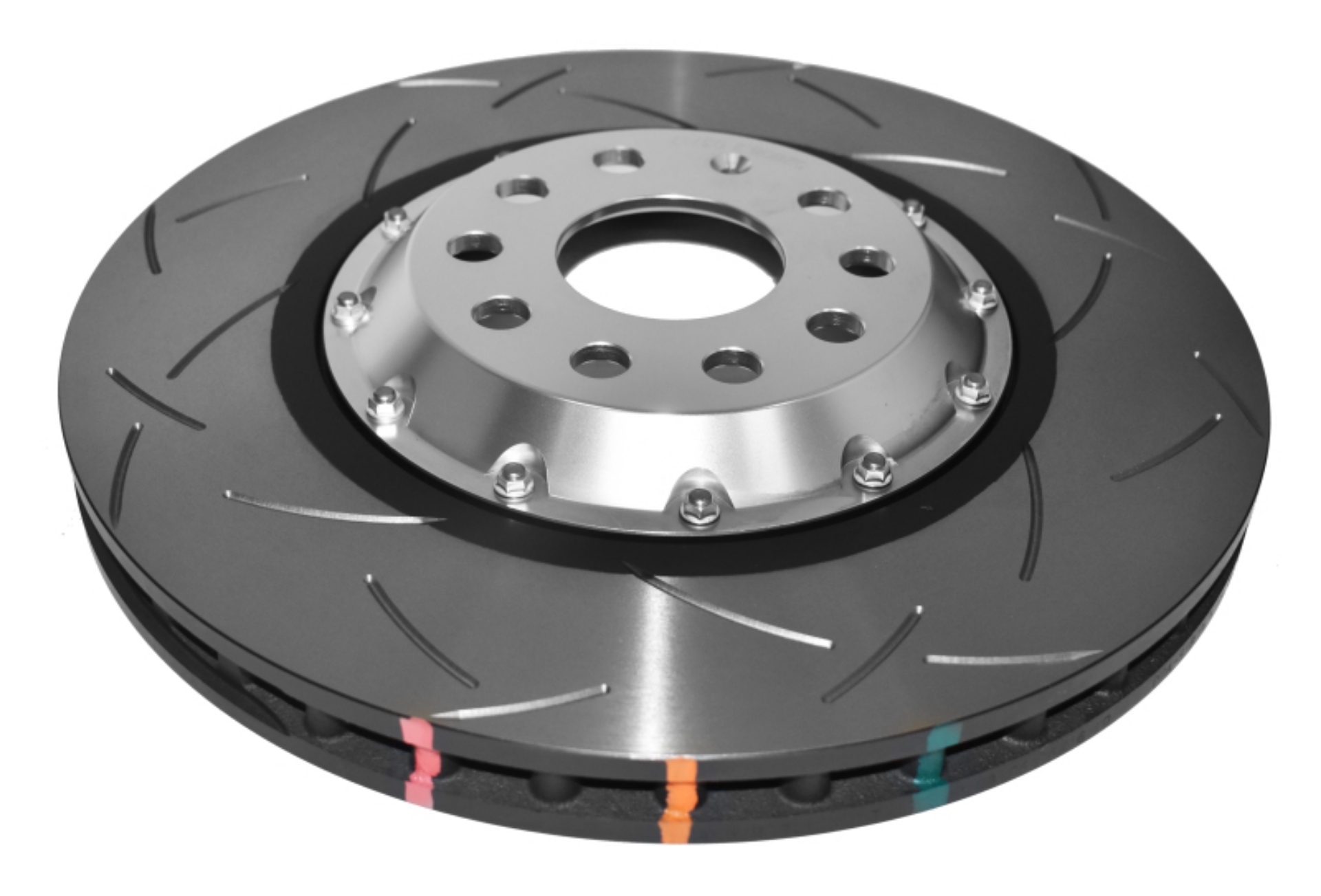 Picture of DBA 12-13 Volkswagen Golf R 2-0L Front 5000 Series Slotted Rotor w-Silver Hat