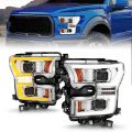Picture of ANZO 15-17 Ford F-150 Chrome LED Projector Plank Style DRL w-Initiation Light Halogen Models