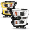Picture of ANZO 15-17 Ford F-150 Chrome LED Projector Plank Style DRL w-Initiation Light Halogen Models