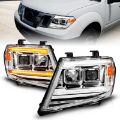 Picture of ANZO 09-20 Nissan Frontier Chrome Projector Plank Style DRL w- Switchback & Sequential LED DRL