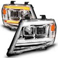 Picture of ANZO 09-20 Nissan Frontier Chrome Projector Plank Style DRL w- Switchback & Sequential LED DRL