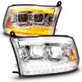 Picture of ANZO 09-18 Dodge Ram 1500-2500-3500 Full LED Proj Headlights w-Switchback Light Bar - Chrome