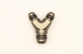 Picture of DeatschWerks 6AN Male Flare + 6AN Male Flare to 8AN Male Flare Y Block Fitting