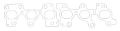 Picture of Cometic Toyota 2JZGTE 93-UP 2 PC- Exhaust Manifold Gasket -030 inch 1-600 inch X 1-220 inch Port