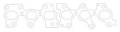 Picture of Cometic Toyota 2JZGTE 93-UP 2 PC- Exhaust Manifold Gasket -030 inch 1-600 inch X 1-220 inch Port
