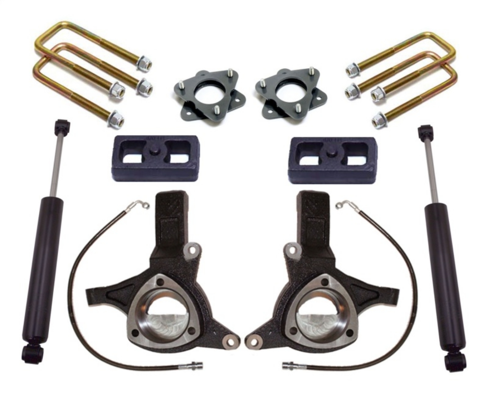 Picture of MaxTrac 07-16 GM C1500 2WD w-Cast Steel Susp- 6in-3in Spindle Lift Kit w-MaxTrac Shocks