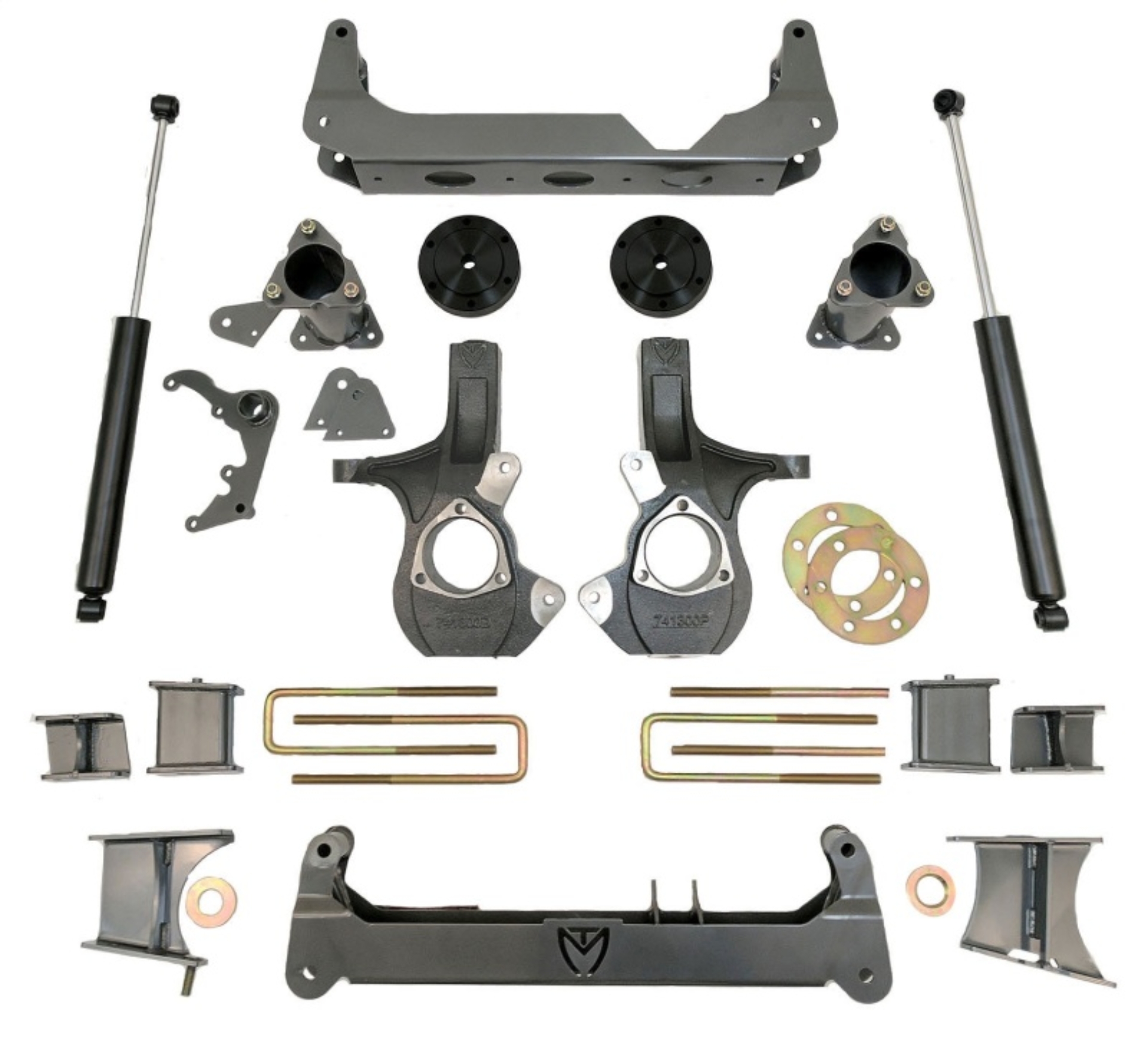 Picture of MaxTrac 14-16 GM K1500 4WD w-Cast Steel Susp- Non Magneride 7in-7in MaxPro Spindle Lift Kit