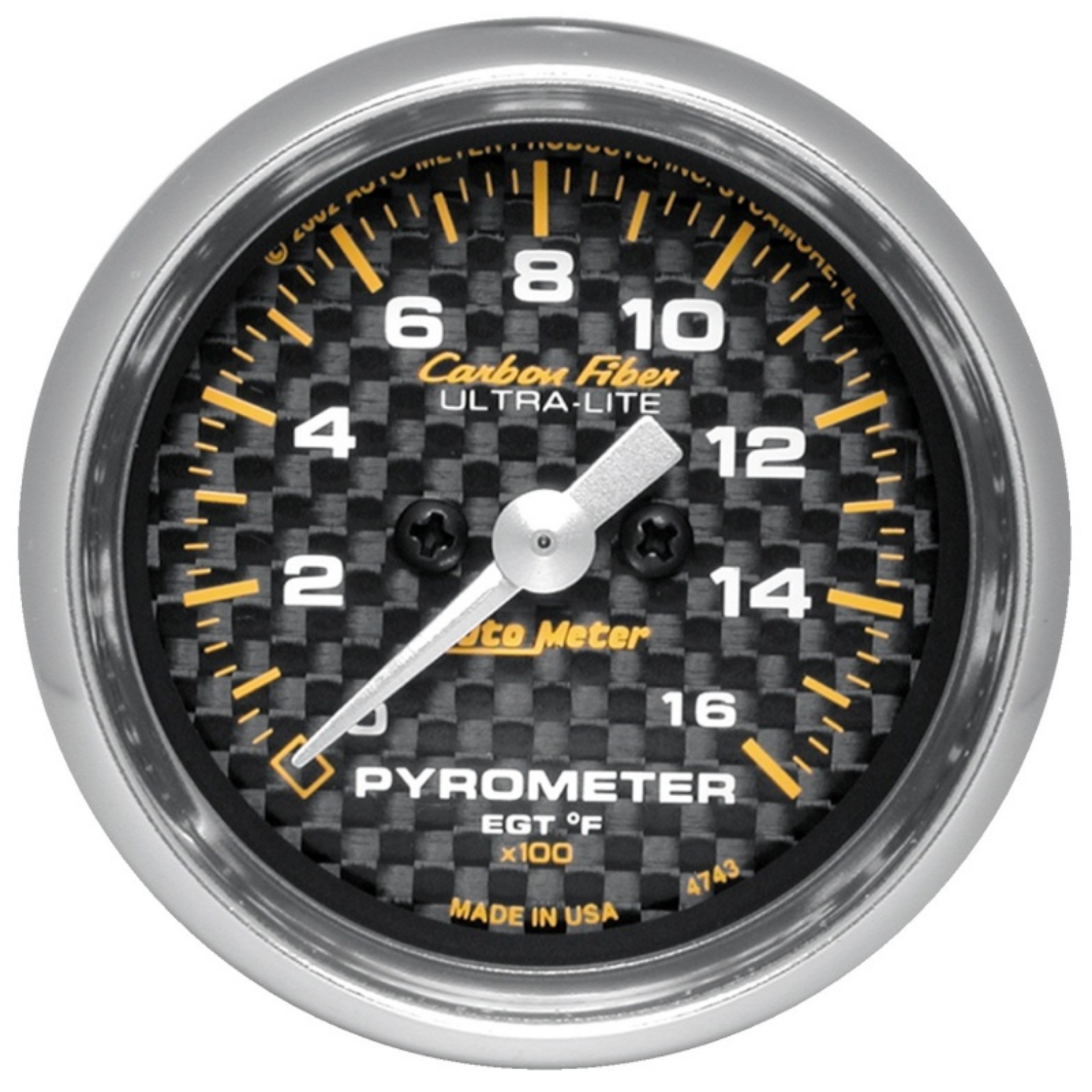 Picture of Autometer Carbon Fiber 52mm 1600 Deg F Electronic EGT Gauge Kit