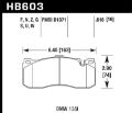 Picture of Hawk BMW 135i DTC-70 Race Front Brake Pads