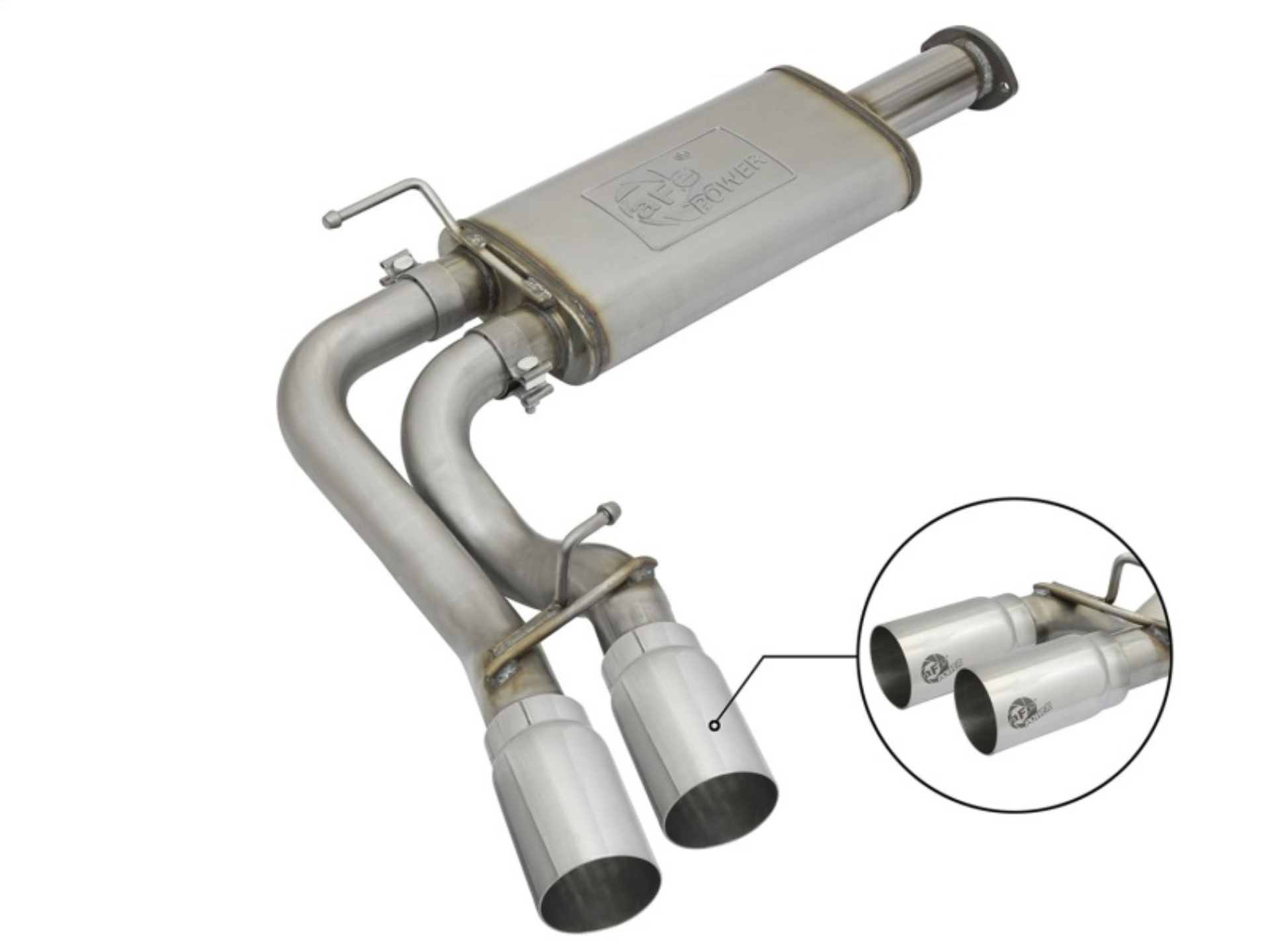 Picture of aFe Rebel Exhausts Cat-Back SS w-Polished Tip 16 Toyota Tacoma V6-3-5L