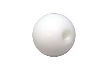 Picture of Torque Solution Delrin 50mm Round White Shift Knob: Universal 10x1-25