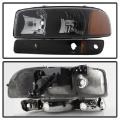 Picture of xTune GMC Sierra 99-06 -Yukon 00-06 Crystal Headlights & Bumper Lights - Black HD-JH-GS99-AM-SET-BK