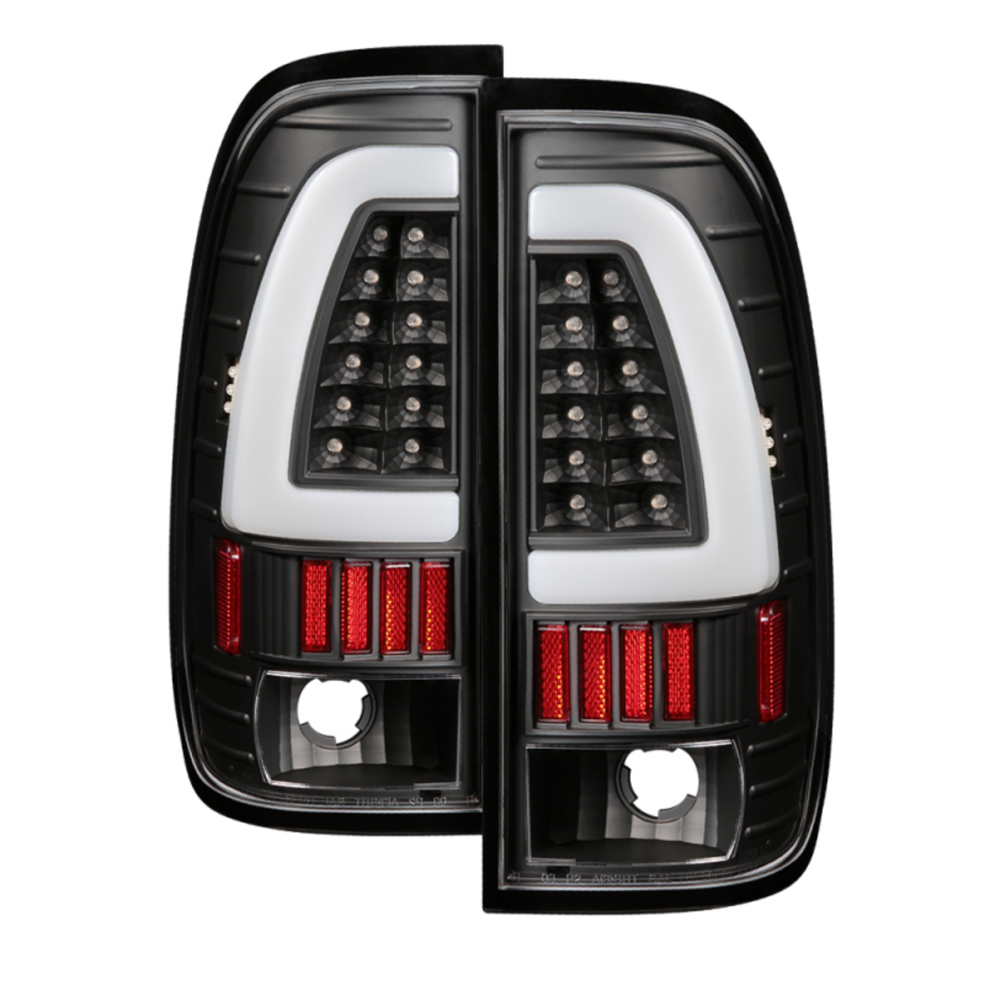 Picture of xTune Ford F150 Styleside 97-03 Light Bar LED Tail Lights - Black ALT-ON-FF15097-LBLED-BK