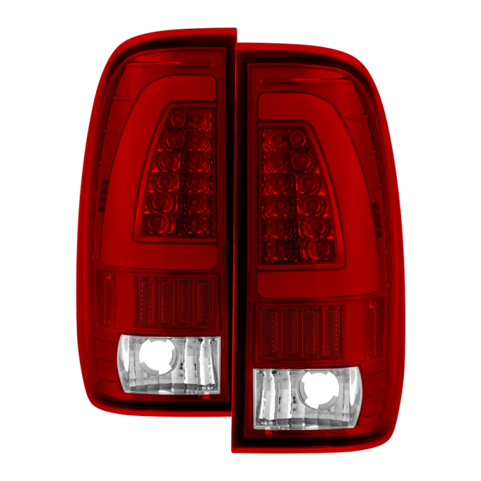 Picture of xTune Ford F150 Styleside 97-03 Light Bar LED Tail Lights - Red Clear ALT-ON-FF15097-LBLED-RC