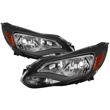 Picture of xTune Ford Focus 2012-2014 Halogen Only OEM Style Headlights - Black HD-JH-FFOC12-AM-BK
