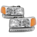 Picture of xTune GMC Sierra 99-06 -Yukon 00-06 Headlights & LED Bumper Lights - Chrome HD-JH-GS99-LED-SET-C