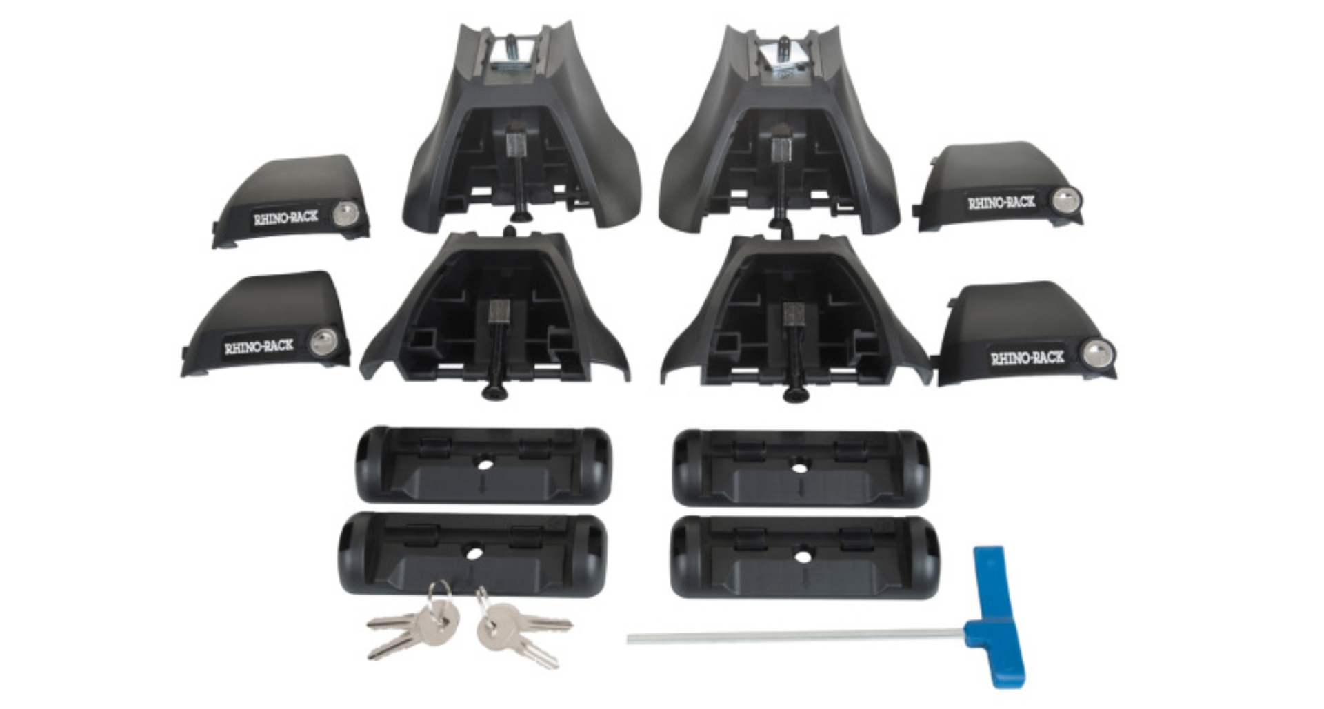 Picture of Rhino-Rack 03-08 Honda Fit 5 Door Hatch Vortex 2500 2 Bar Roof Rack - Black