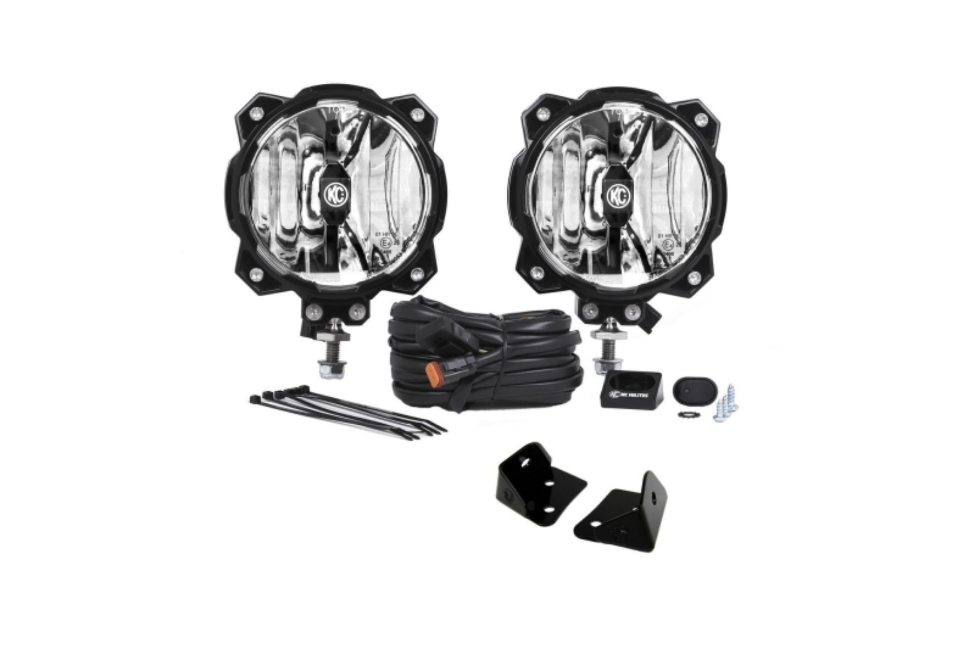 Picture of KC HiLiTES 07-18 Jeep JK 6in Pro6 Gravity LED Pillar Mount 2-Light Sys 20W Spot Beam