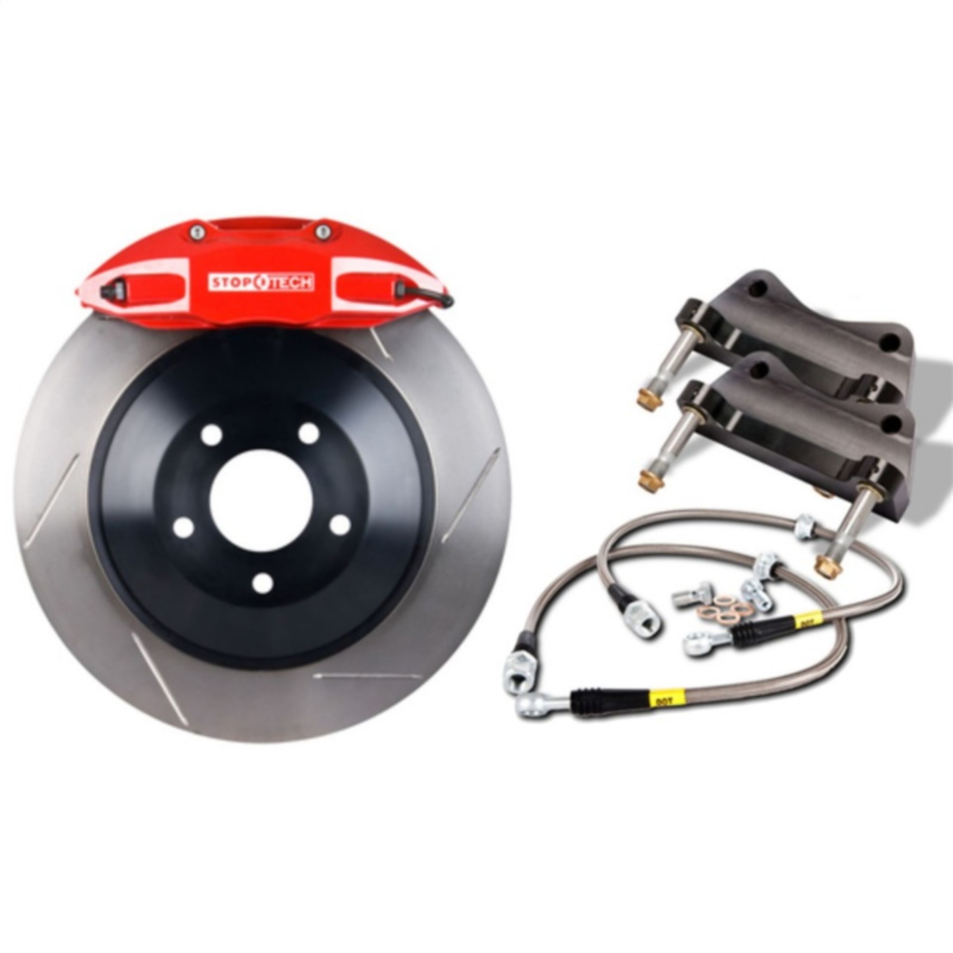 Picture of StopTech BMW E36-46 Exc- M Front Touring BBK w- Silver Caliper and Drilled Rotors