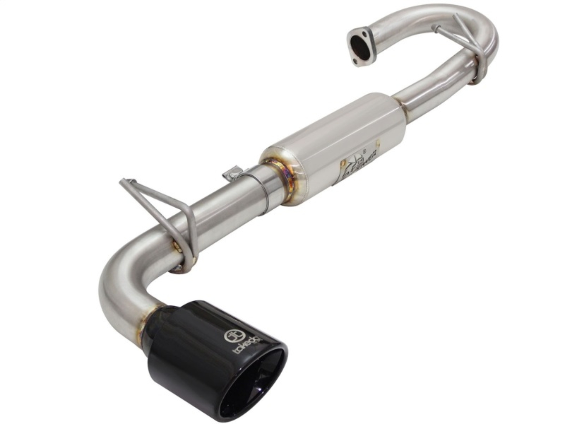 Picture of aFe Takeda 11-16 Scion TC 2-5L 2 1-4-2 1-2in Stainless Steel Axle-Back Exhaust w-Black Tip