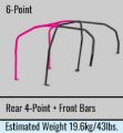 Picture of Cusco Chro-moly Roll Cage Through Dash 6 Point CP9A S-O - No Cancel