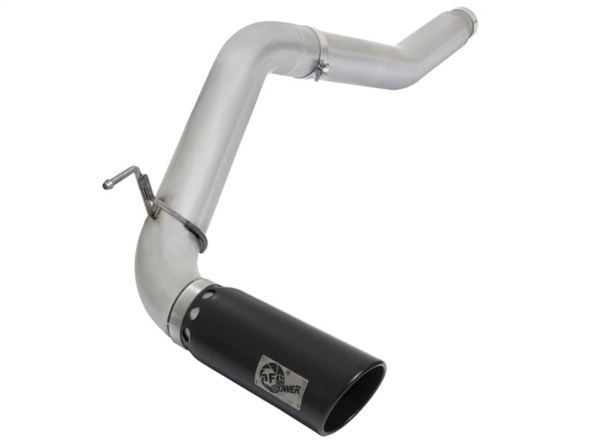 Picture of aFe Atlas Exhaust 5in DPF-Back Al Steel 2016 Nissan Titan XD V8-5-0L Black Tip
