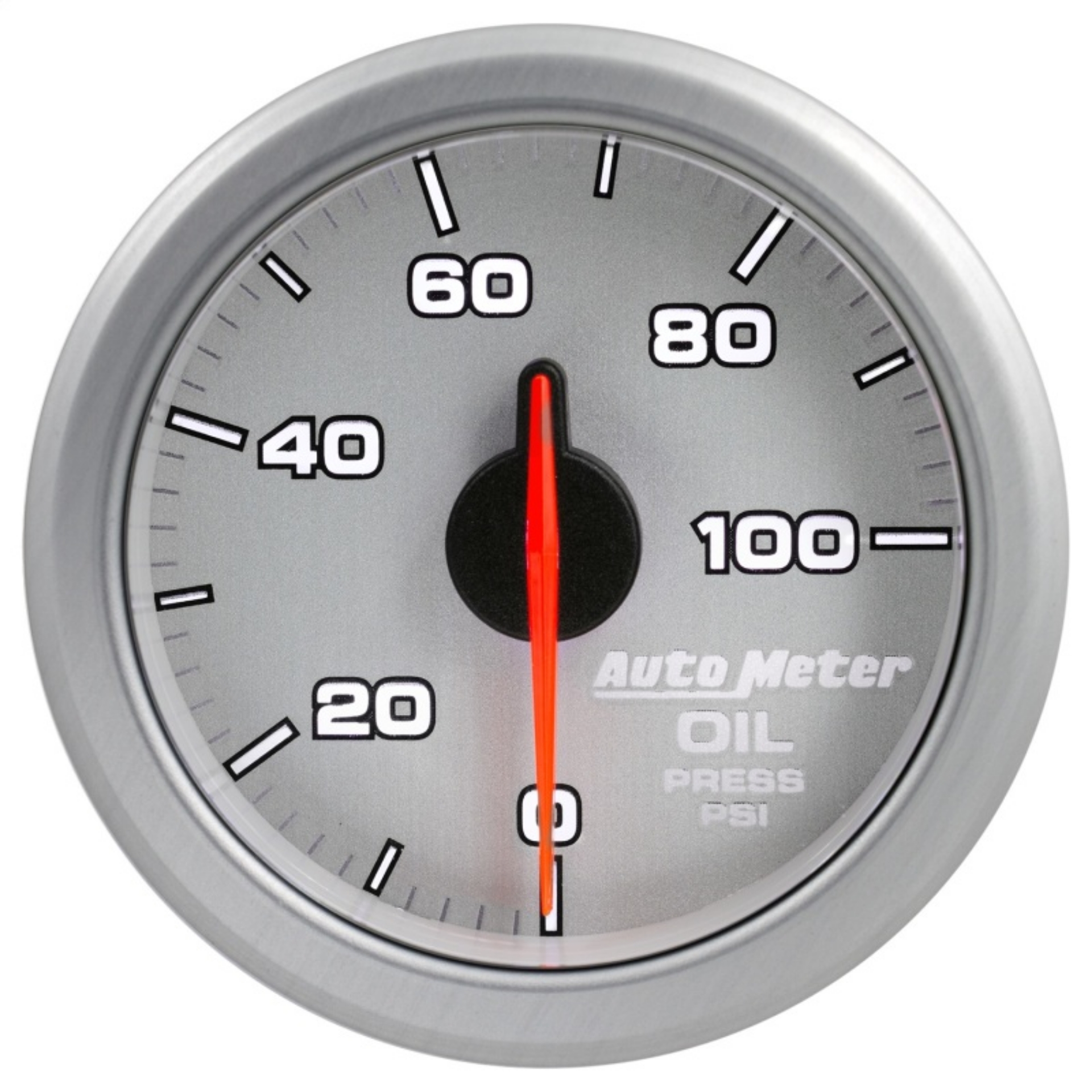 Picture of Autometer Airdrive 2-1-6in Oil Pressure Gauge 0-100 PSI - Silver