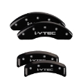 Picture of MGP 4 Caliper Covers Engraved Front Honda Engraved Rear H Logo Black finish silver ch