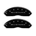 Picture of MGP 4 Caliper Covers Engraved Front Mustang Engraved Rear S197-GT Black finish silver ch