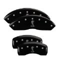 Picture of MGP 4 Caliper Covers Engraved Front Mustang Engraved Rear S197-GT Black finish silver ch