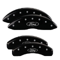 Picture of MGP 4 Caliper Covers Engraved Front Shelby Engraved Rear Tiffany Snake Black finish silver ch