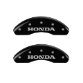 Picture of MGP Front set 2 Caliper Covers Engraved Front Honda Black finish silver ch