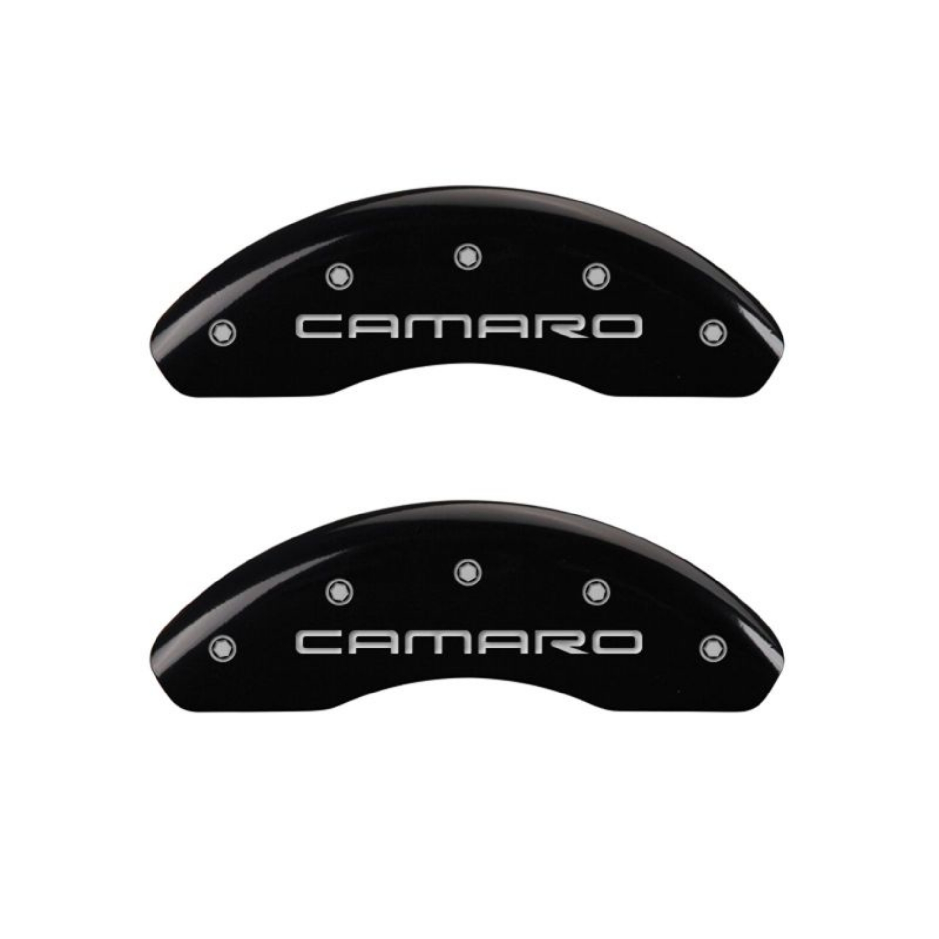Picture of MGP 4 Caliper Covers Engraved Front Gen 4-Camaro Engraved Rear Gen 4-Z28 Black finish silver ch