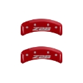 Picture of MGP 4 Caliper Covers Engraved Front Gen 4-Camaro Engraved Rear Gen 4-Z28 Red finish silver ch