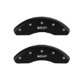 Picture of MGP 4 Caliper Covers Engraved Front Gen 4-Camaro Engraved Rear Gen 4-Z28 Red finish silver ch