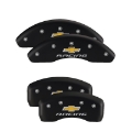 Picture of MGP Front set 2 Caliper Covers Engraved Front MGP Black finish silver ch