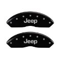 Picture of MGP Front set 2 Caliper Covers Engraved Front JEEP Black finish silver ch