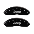 Picture of MGP Front set 2 Caliper Covers Engraved Front JEEP Black finish silver ch