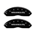 Picture of MGP Front set 2 Caliper Covers Engraved Front WRANGLER Black finish silver ch