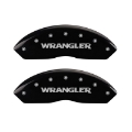 Picture of MGP Front set 2 Caliper Covers Engraved Front WRANGLER Black finish silver ch