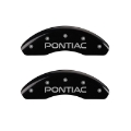 Picture of MGP 4 Caliper Covers Engraved Front Pontiac Engraved Rear Arrow Black finish silver ch