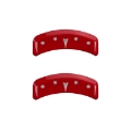 Picture of MGP 4 Caliper Covers Engraved Front Pontiac Engraved Rear Arrow Red finish silver ch